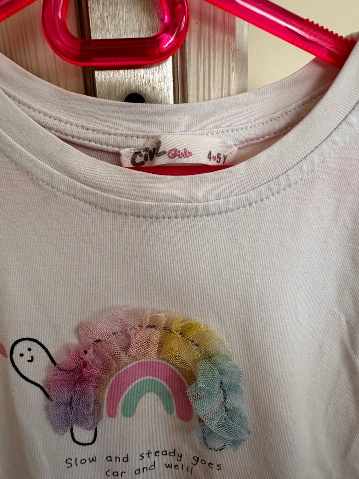 Kız Çocuk Çok Renkli Pamuklu Elbise - Görsel 2