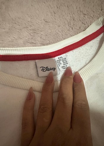 Beyaz Mickey Minnie Sweatshirt - Görsel 3