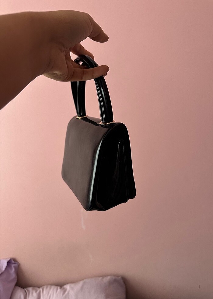 Mini siyah çanta - Görsel 4