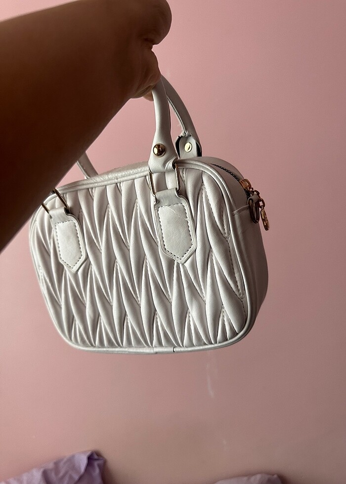 Miu miu çanta beyaz - Görsel 3