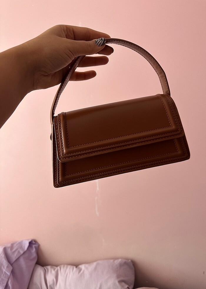 Zara kahverengi çanta - Görsel 4