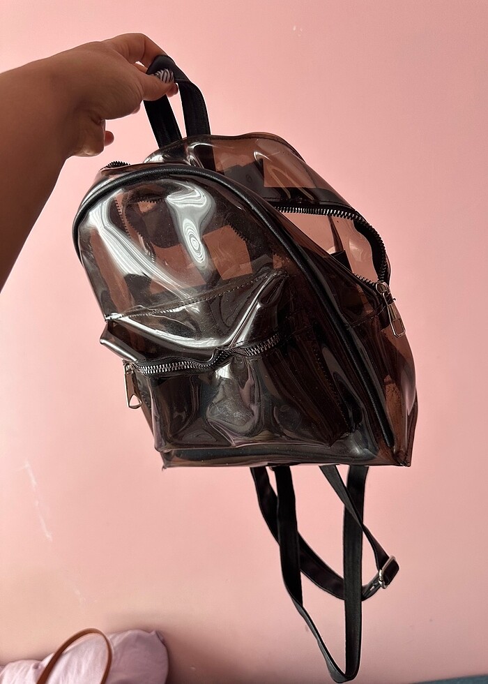 Siyah şeffaf çanta - Görsel 3