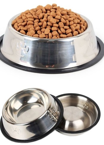 Parlak Kahverengi Paslanmaz Çelik Köpek Mama Kabı - Görsel 2