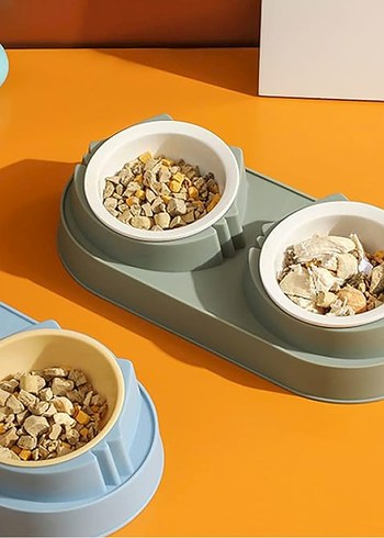 Çift Bölmeli Kedi Mama Kabı - Görsel 2