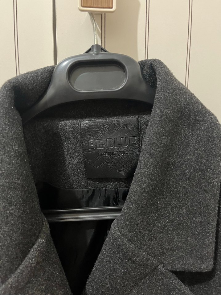 Antrasit Çift Düğmeli Kaban - Görsel 2