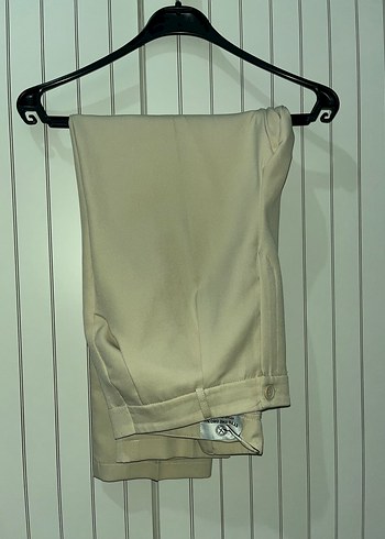 Bej Düğmeli Kadın Blazer Ceket ve pantolon takım - Görsel 3