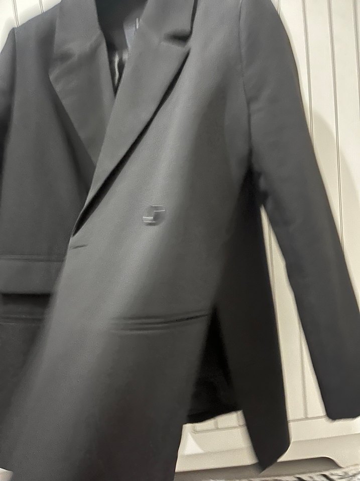 Düğmeli Siyah Kadın Blazer Ceket - Görsel 2