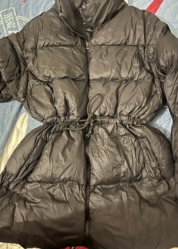 Fermuarlı Siyah Kadın Kışlık Ceket - Görsel 4