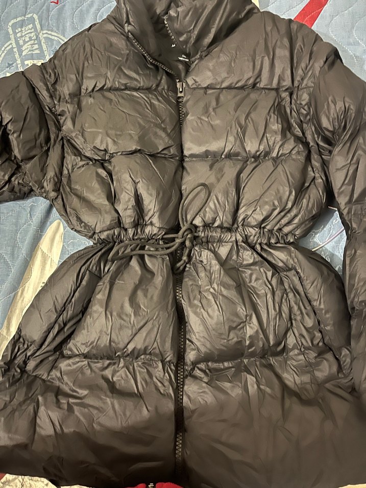 Fermuarlı Siyah Kadın Kışlık Ceket - Görsel 4