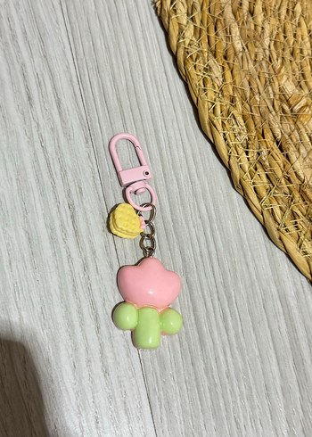 Pembe Bohem Püsküllü Anahtarlık