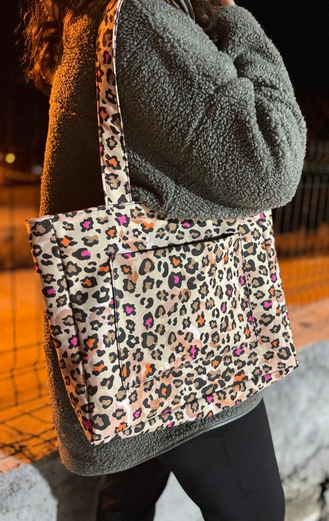 Renkli Desenli Fermuarlı Kadın Çanta - Görsel 2