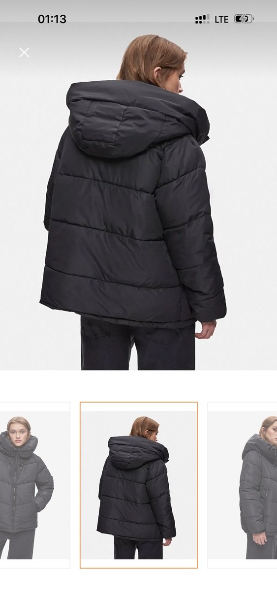 LTB Kadın Siyah Şişme Kısa Mont - Görsel 3