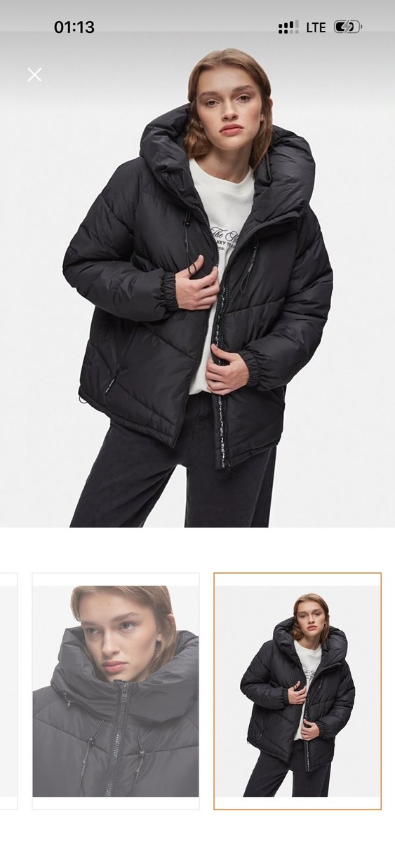 LTB Kadın Siyah Şişme Kısa Mont - Görsel 2