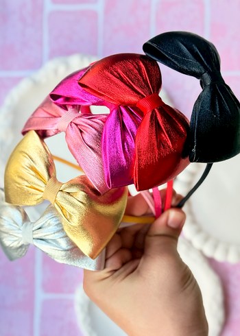 Renkli Kadın Kadife Saç Taçları - Görsel 14