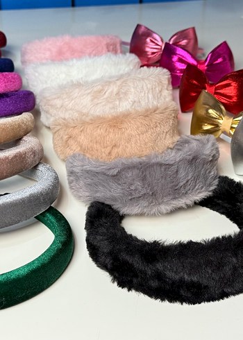 Renkli Kadın Kadife Saç Taçları - Görsel 4