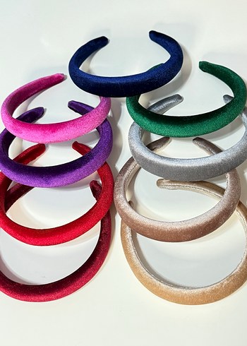 Renkli Kadın Kadife Saç Taçları - Görsel 2