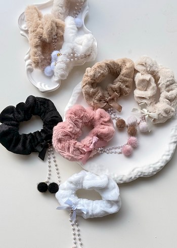 Dantel Detaylı Pastel Renkli Örgü Toka - Görsel 2