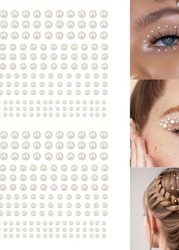 Boncuklu Bej Bohem Saç Aksesuarı - Görsel 2