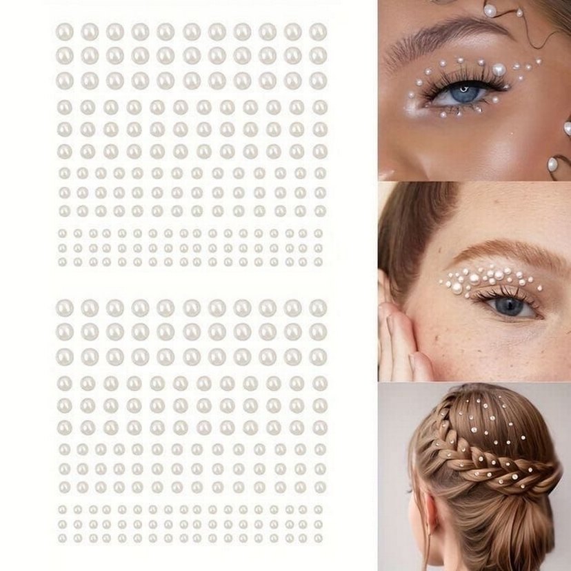 Boncuklu Bej Bohem Saç Aksesuarı - Görsel 2