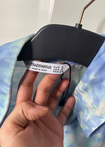Stradivarius Mavi Batik Desenli Gömlek