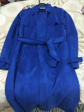 s Beden mavi Renk Parlement mavisi trenchcoat