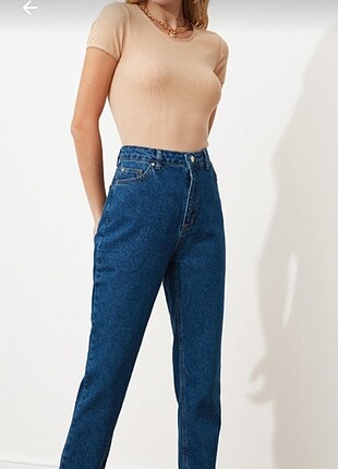 Mom jeans kot pantolon 