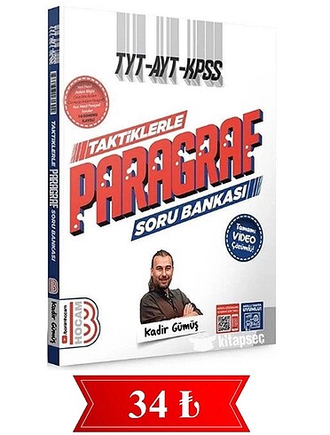 BENİM HOCAM KADİR GÜMÜŞ TAKTİKLERLE PARAGRAF SORU BANKASI 2024 G