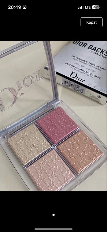 dior yüz paleti
