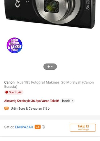 Canon Siyah Dijital Fotoğraf Makinesi - Görsel 4