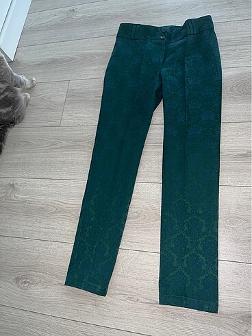 36 Beden yeşil Renk Kumaş pantolon