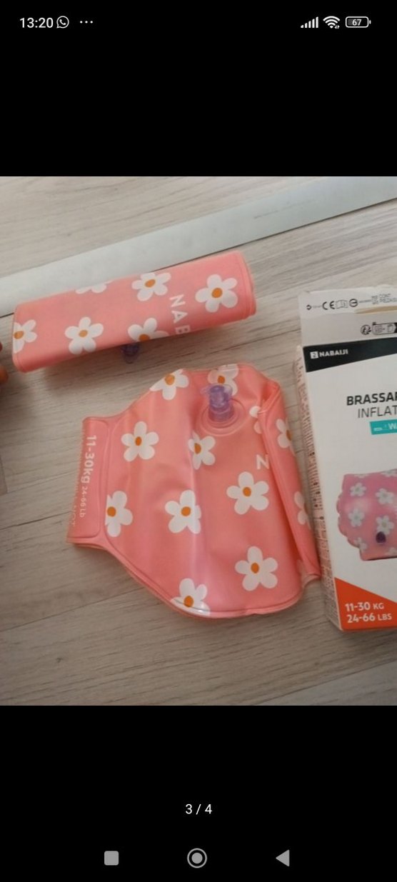 Pembe Pastel Desenli çocuk kolluk NABAIJI - Görsel 2