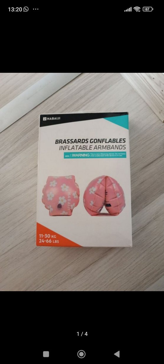 Pembe Pastel Desenli çocuk kolluk NABAIJI - Görsel 4