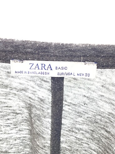 l Beden gri Renk Zara T-shirt %70 İndirimli.