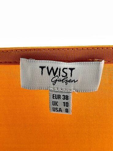 38 Beden turuncu Renk Twist Kısa Elbise %70 İndirimli.