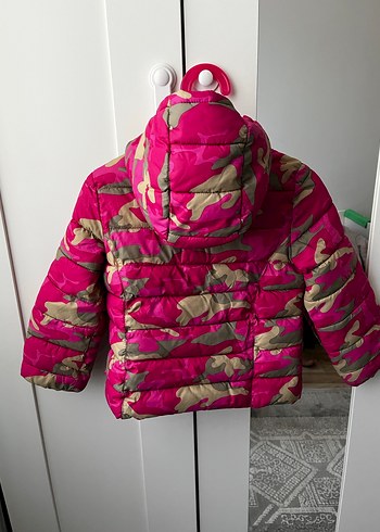 Kız Çocuk Pembe Kamuflaj Mont - Görsel 3