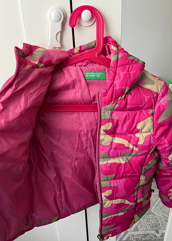 Kız Çocuk Pembe Kamuflaj Mont - Görsel 2