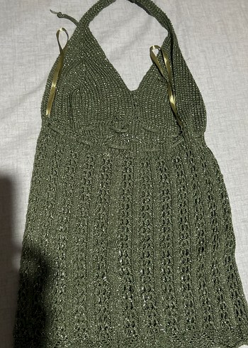 V Yaka Örgü Midi üst - Görsel 2