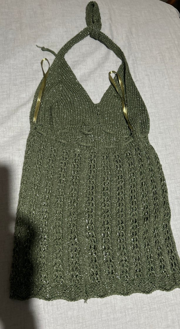 V Yaka Örgü Midi üst - Görsel 2