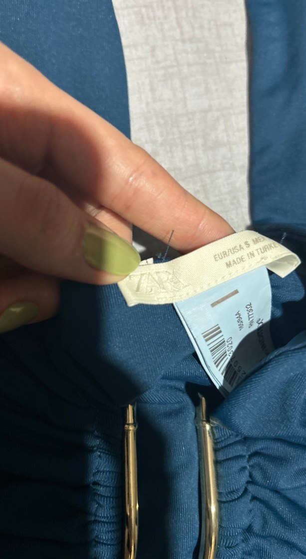 Lacivert Drapeli Kadın Mayo - Görsel 2