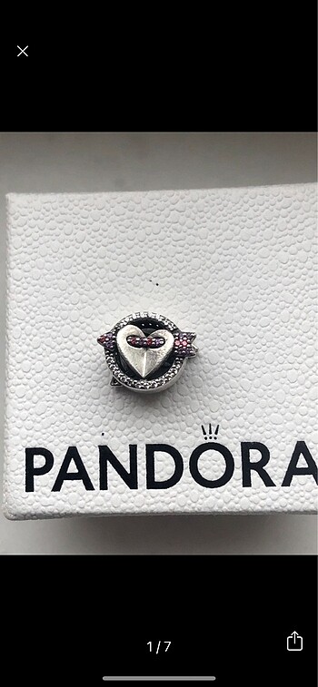 Pandora taşlı ok ve kalp charm