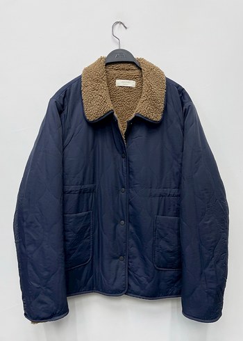 Kore Orijinal Teddy Yün Polarlı Yakalı Kışlık Kapitone Mont - Görsel 5