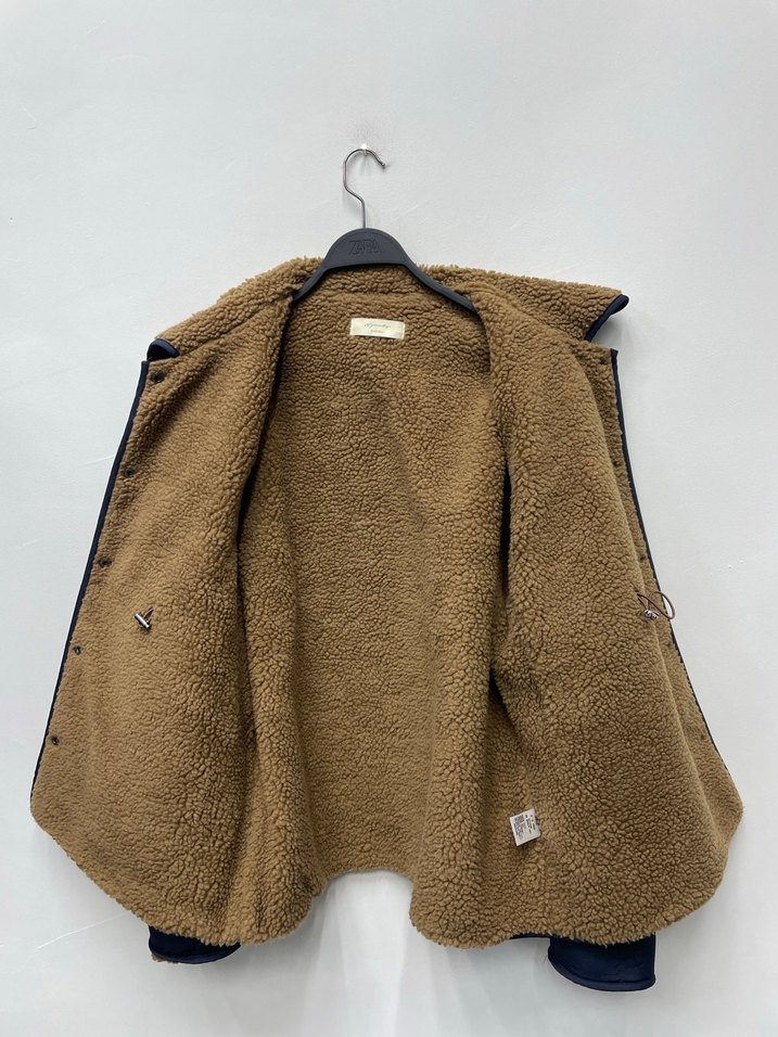 Kore Orijinal Teddy Yün Polarlı Yakalı Kışlık Kapitone Mont - Görsel 2