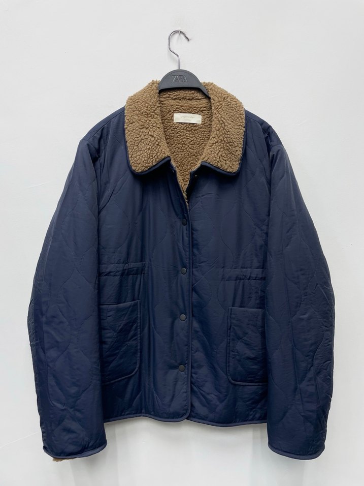 Kore Orijinal Teddy Yün Polarlı Yakalı Kışlık Kapitone Mont - Görsel 5