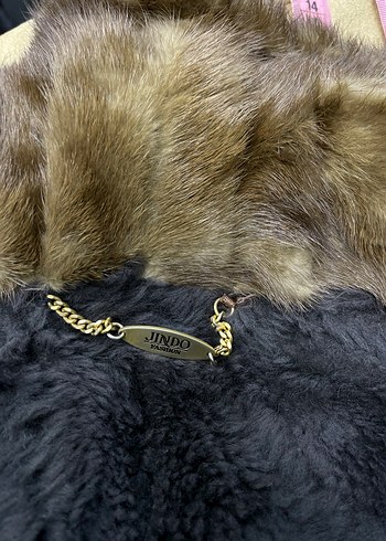 Jindo Orijinal Kore Hakiki Vizon Kürk Kaban - Görsel 9