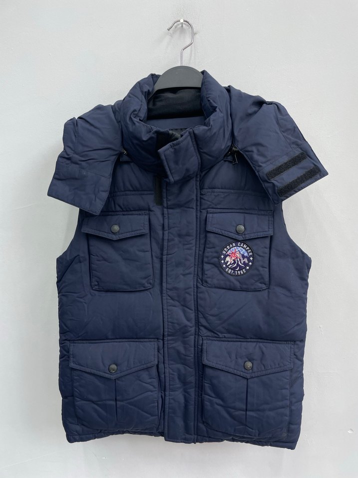 İntercrew Outdoor Kore Kapüşonlu Erkek Lacivert Yelek - Görsel 2