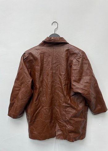 Kadın Kahverengi Hakiki Deri İtalya Mont - Görsel 4