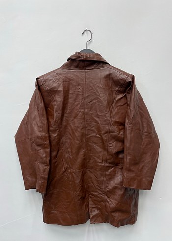 Kadın Kahverengi Hakiki Deri İtalya Mont - Görsel 5