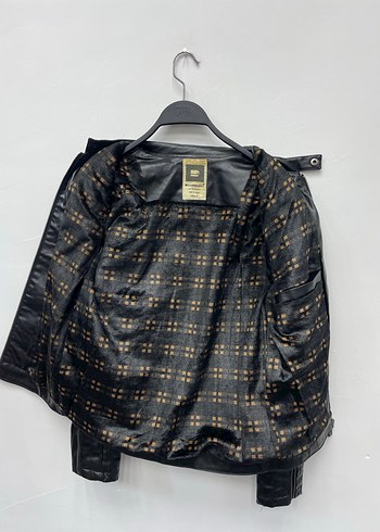 Kadın Siyah Hakiki Deri Biker Ceket - Görsel 2