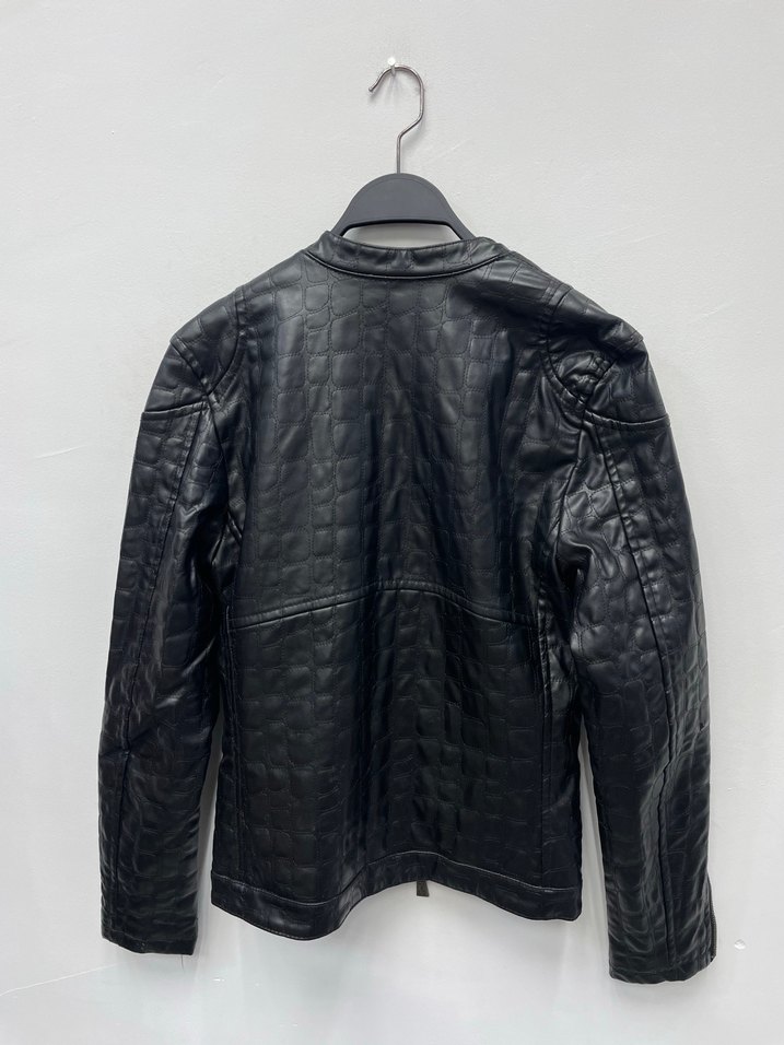 Kadın Siyah Hakiki Deri Biker Ceket - Görsel 3