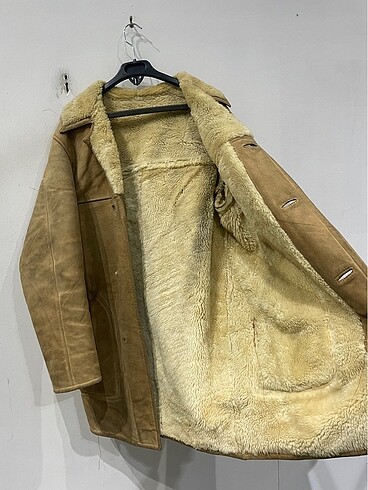 American Vintage Hakiki Napa Nubuk Shearling Deri Manto